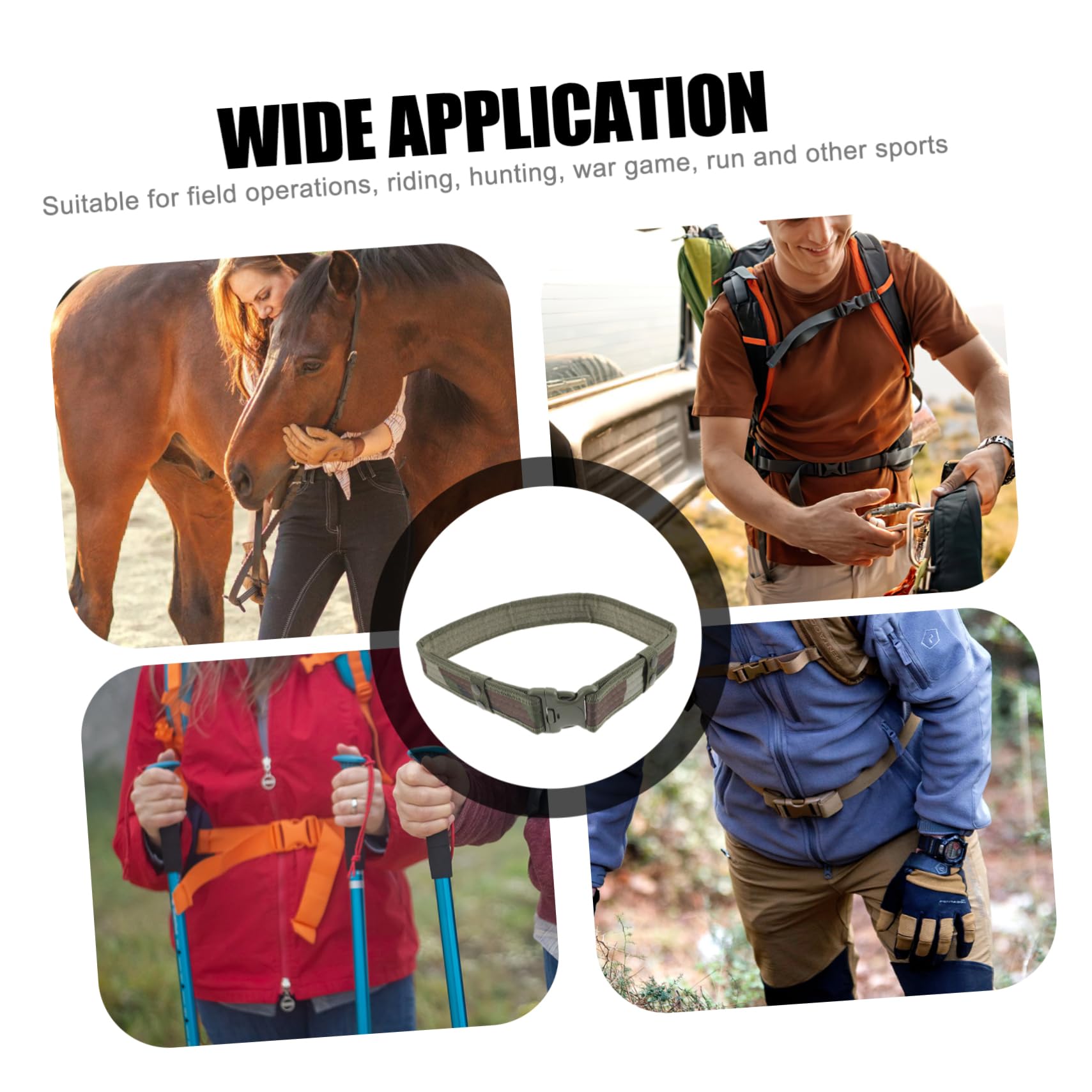 WRITWAA Men's Outdoor Belt Buckle Belt Plastic Buckle Quick Release for Field Sports Stylish