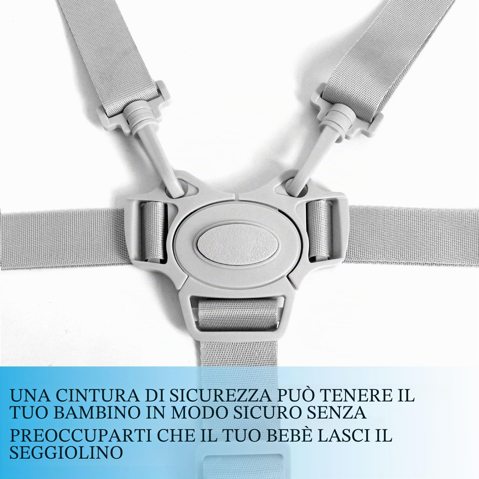 GWAWG Imbracatura per seggiolone universale cinghie di sicurezza per seggiolone, imbracatura di sicurezza a 5 punti per bambini convertibili per seggiolone, carrozzina e passeggino