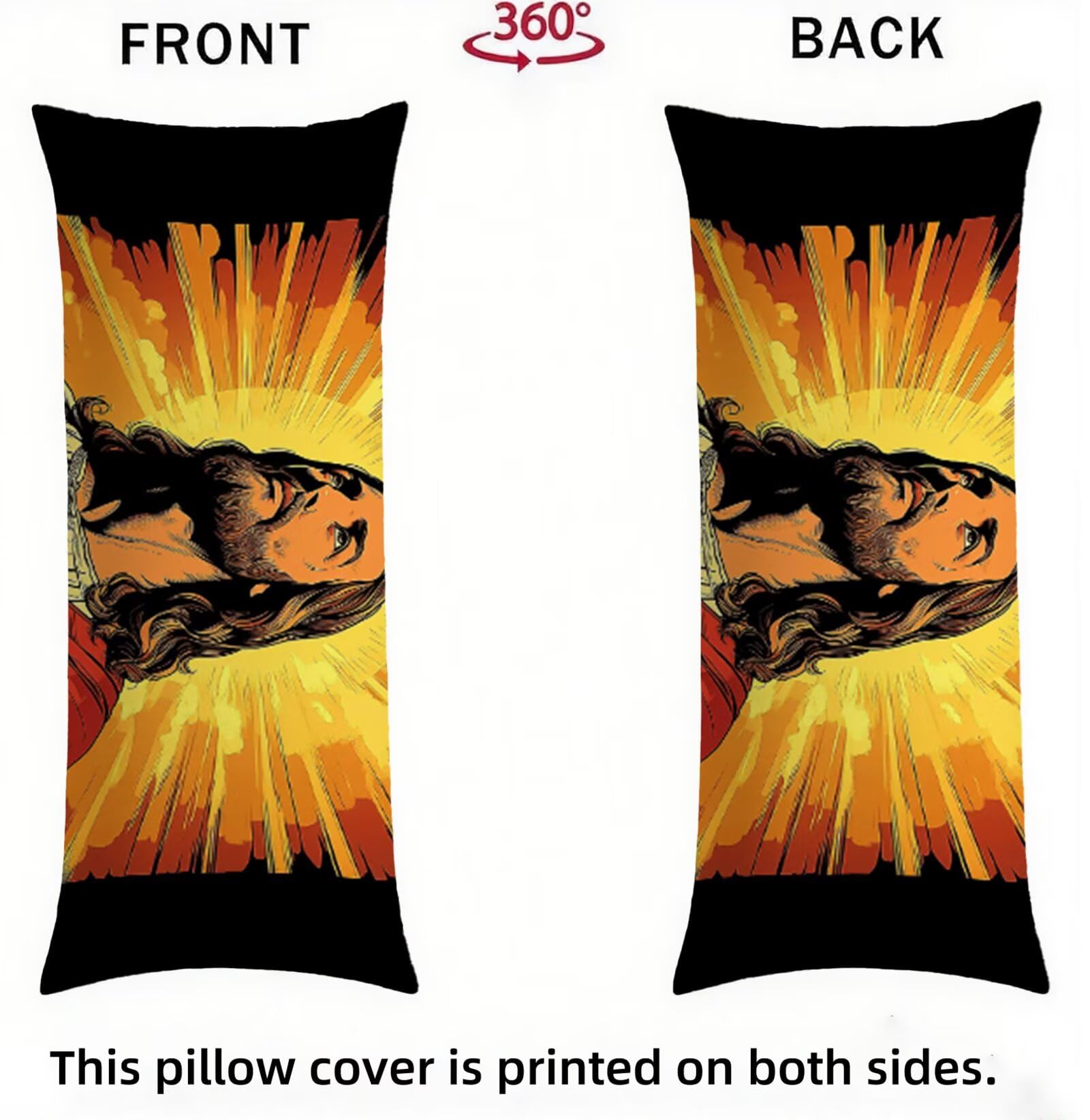 Ángel Fundas Almohada 60x180 cm Funda de Almohada Hombre Cojines Cama Terciopelo Suave Mejorar la Calidad del Sueño, con Cremallera Invisible Funda de Cojín, Decoración del Hogar para Sofá Cama R-9565