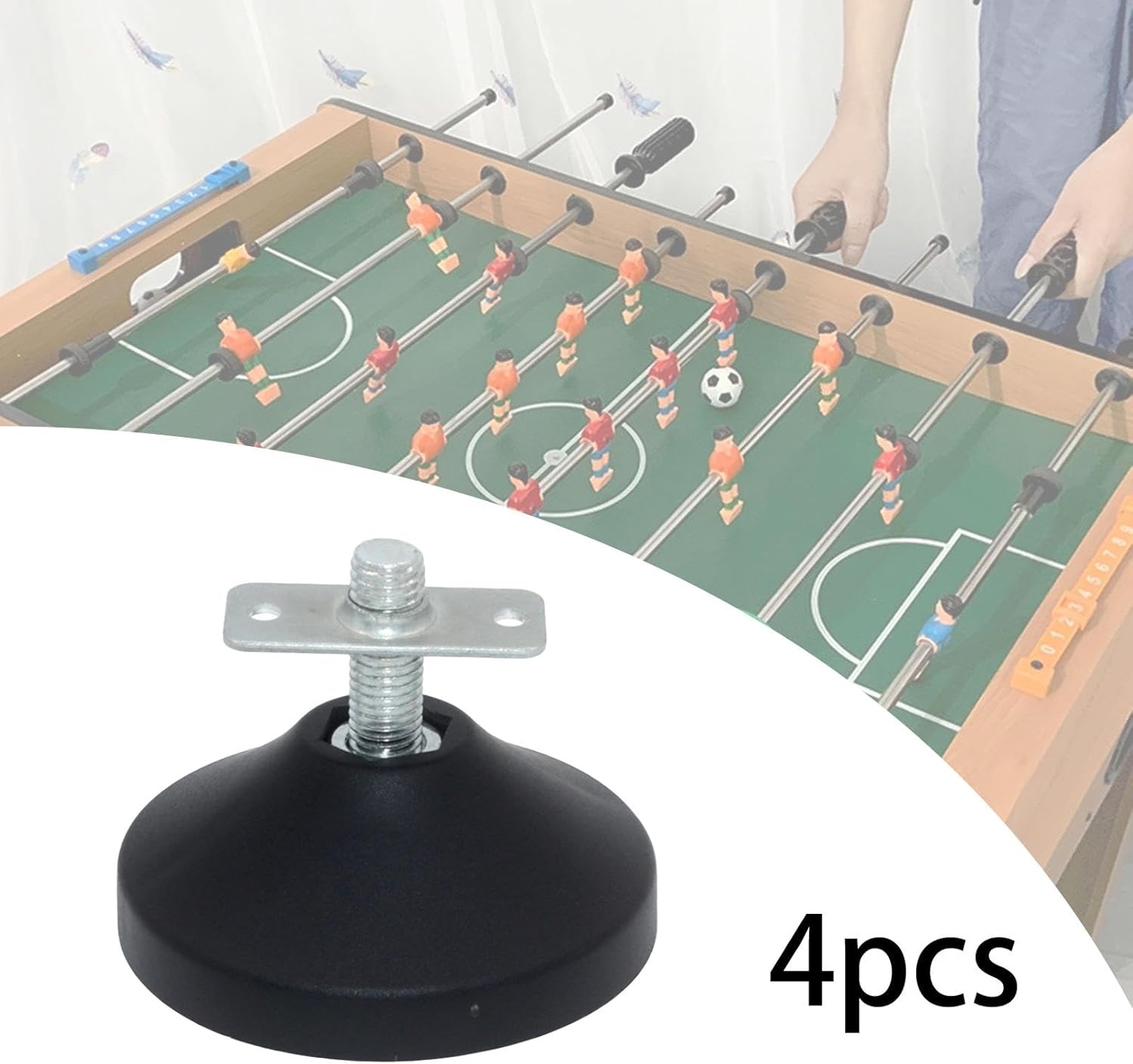 kowaku 4X Pool Table Leg Levelers Soccer Table Part Ping Pong Table Sports Game Foot Mats Billiard Table Leg Leveler Table Foot Part