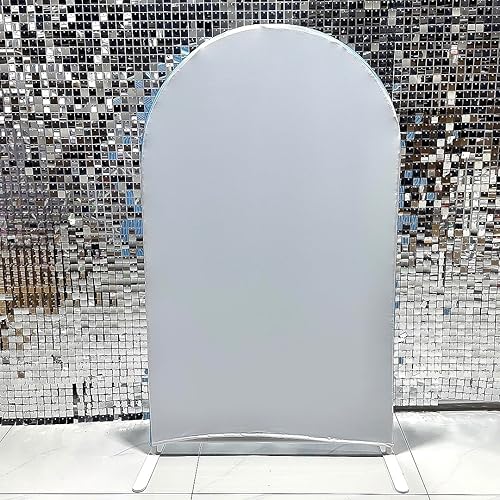 Miniatura 5 de Cubiertas de fondo de arco onduladas azules de 4 x 7 pies, cubiertas de paneles arqueados para bodas, fiestas de cumpleaños, decoración de