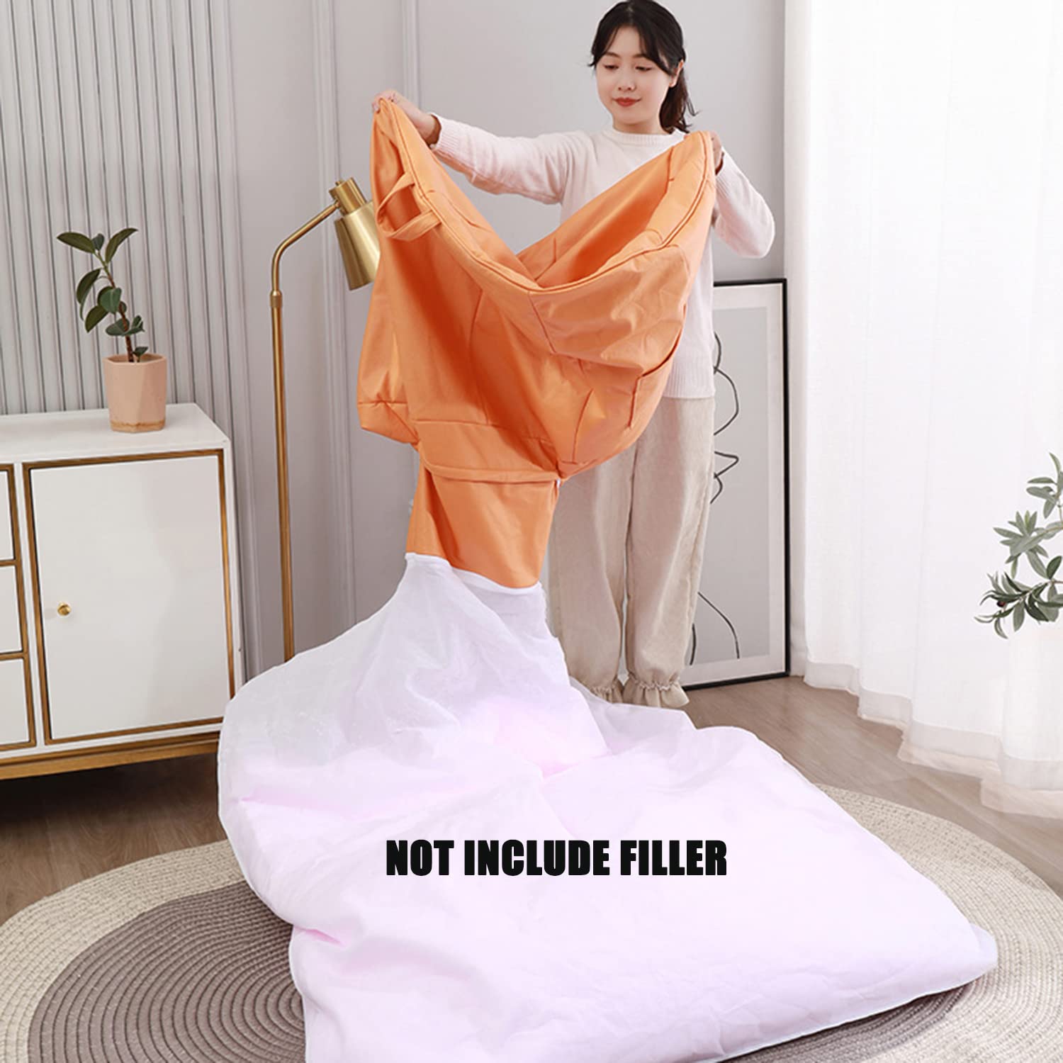 Pouf a Sacco Puff Poltrona (Senza Imbottitura) è perfetto per leggere, guardare film, giocare ai videogiochi,Marrone