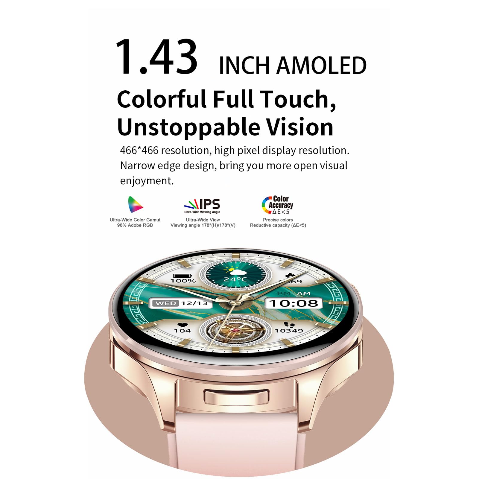 findtime Montre Connectée Homme Femme 1.39''avec Ecouteurs sans Fil Bluetooth TWS intégré Bluetooth sans Fil Casque Intégré Montre Sport Homme Smartwatch Bracelet en Silicon