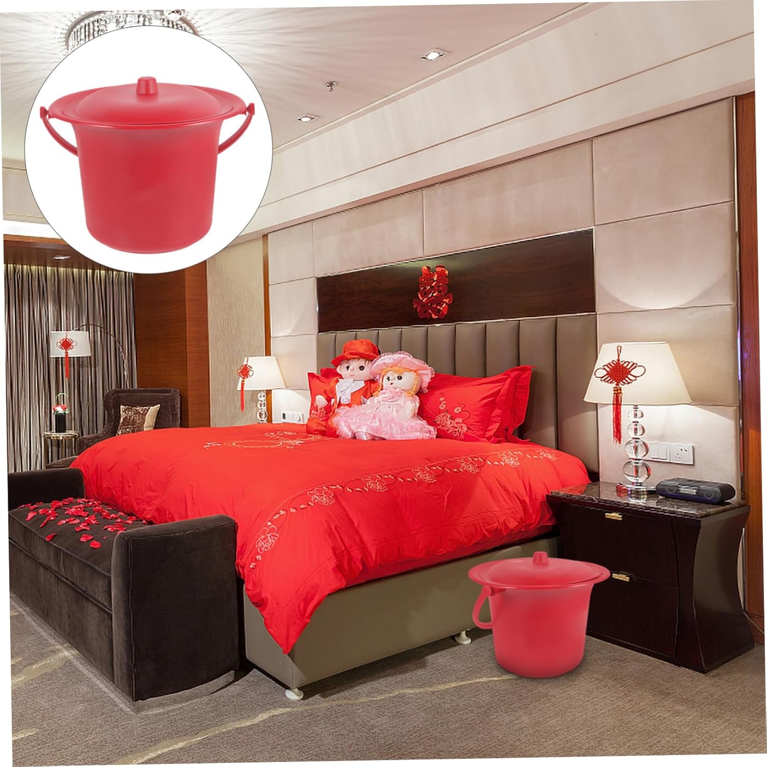 Portable Urinal Pan Plastic Potty Spittoon Pee Container Wedding Supply Home Travel Use