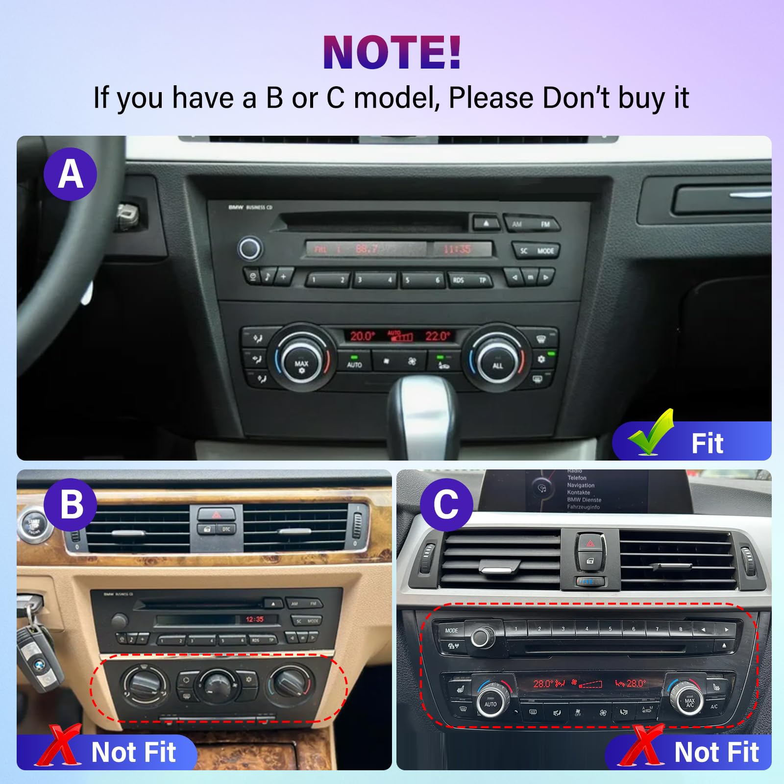 [8-Core 4+64G] Android 13 Stereo for BMW 3 Series E90 E91 E92 E93 2005-2012 - 9 Inch IPS Touchscreen DSP Audio - Wireless Carplay & Android Auto, GPS, WiFi, EQ, Custom Homepage + AHD Backup Camera