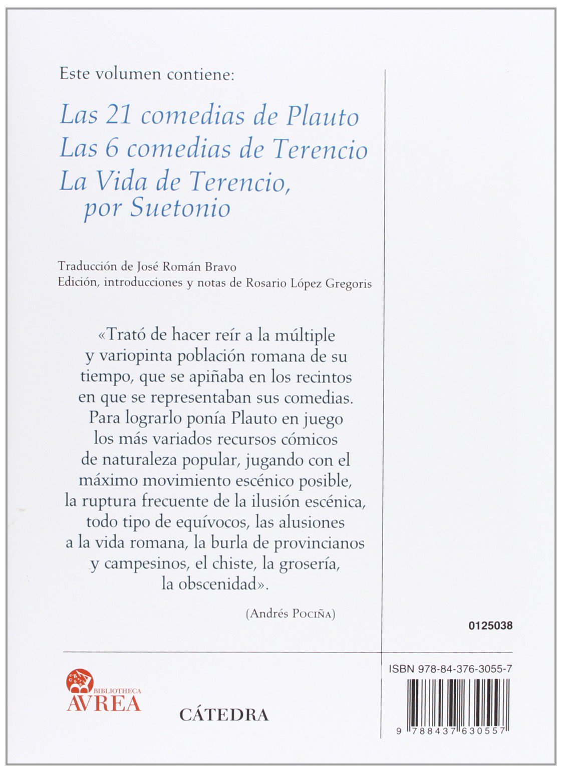 Comedia latina. Obras completas de Plauto y Terencio (Bibliotheca AVREA)