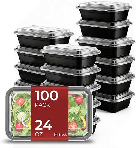 Meal Prep Food Storage Containers, 100-Pack