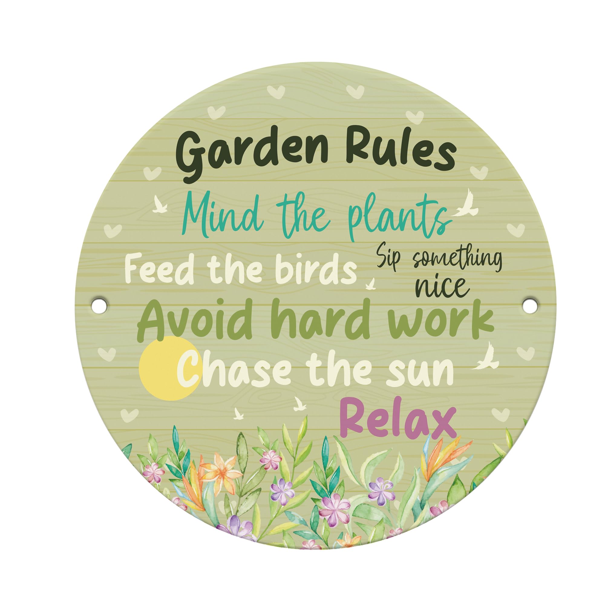 Red Ocean Funny Garden Rules Sign Garden Shed Yard Signs Friendship Plaque Garden Plaque For Outside Shed Sign Gift For Friends Her