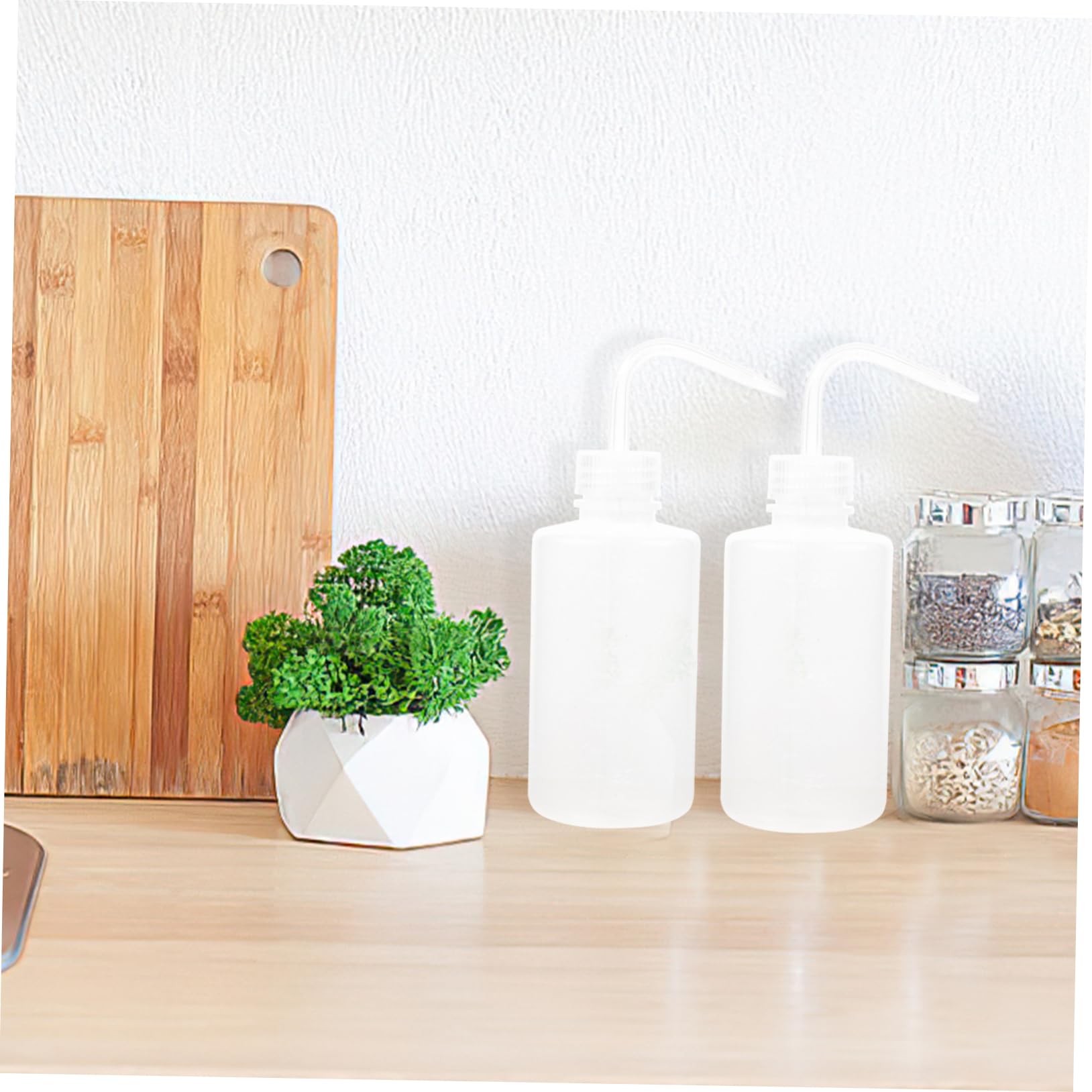 HEALEEP Rinse Pot Set 6pcs Plastic Washing Bottle Refillable for Shampoo Lotion