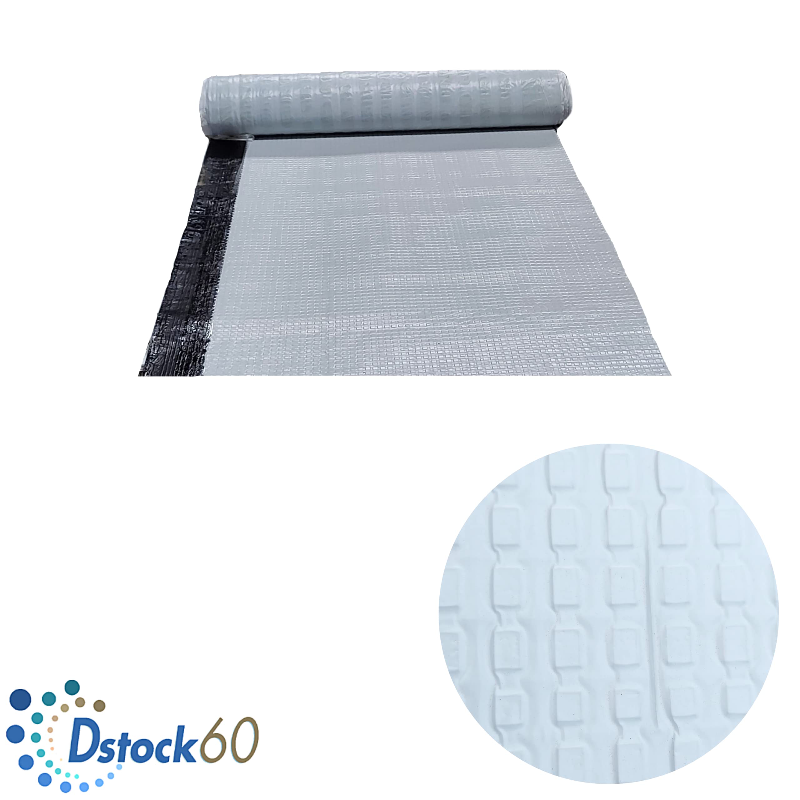 DSTOCK60 - Rouleau 2 Mètres de chape bitume paxalu blanc – Largeur 1 m – Couvre 2m² - Découpe au mètre - Etanchéité souple pour toiture, cabane, niche...
