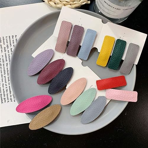 Miniatura 6 de Picheng Juego de 15 hojas de piel sintética sintética maciza de 8.2 x 11.8 pulgadas, hojas de tela de cuero suave adecuadas para hacer lazos, aretes