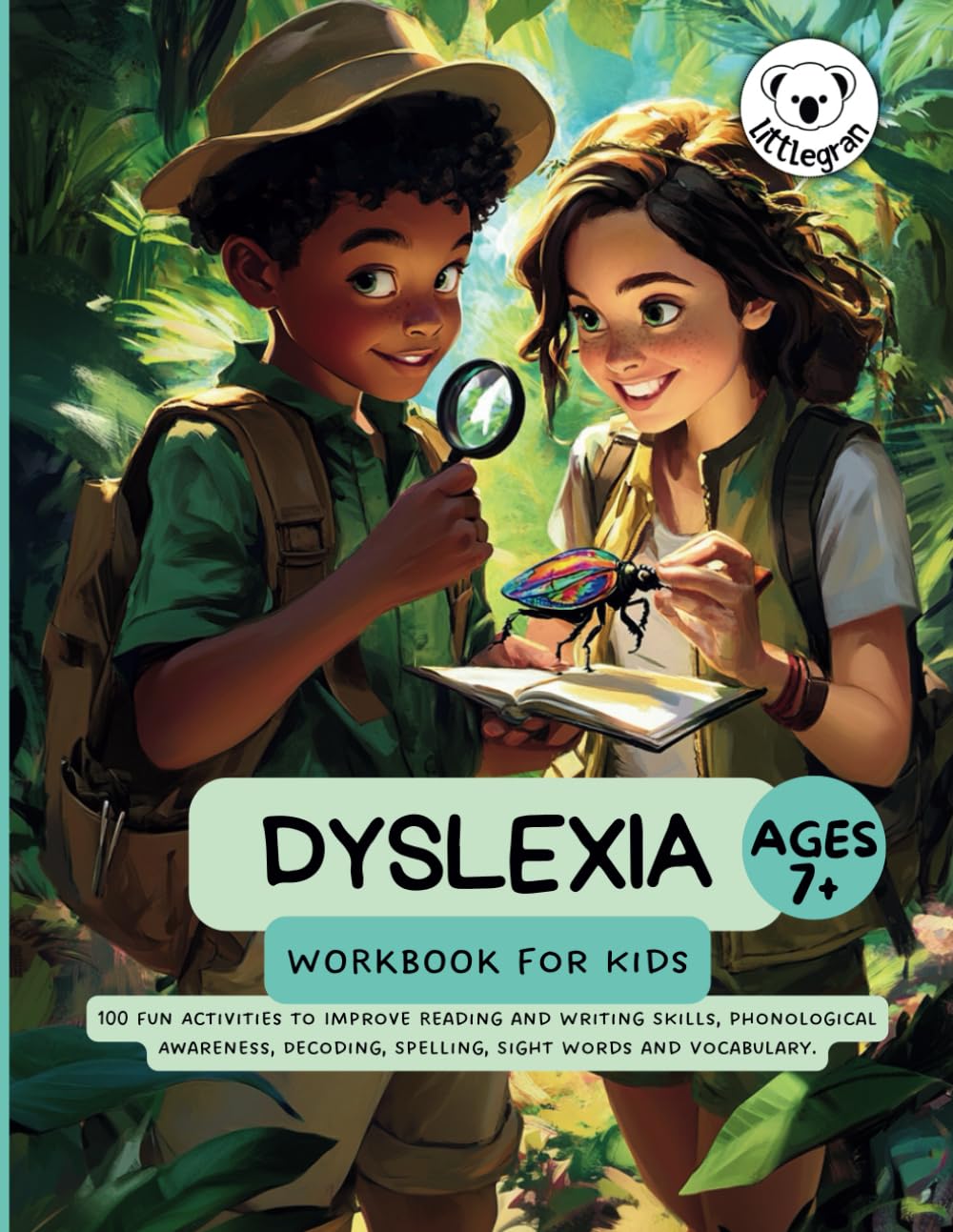 Dyslexia Workbook for Kids: 100 Fun Activities to Improve Reading and Writing Skills, Phonological Awareness, Decoding, Spelling, Sight Words and Vocabulary