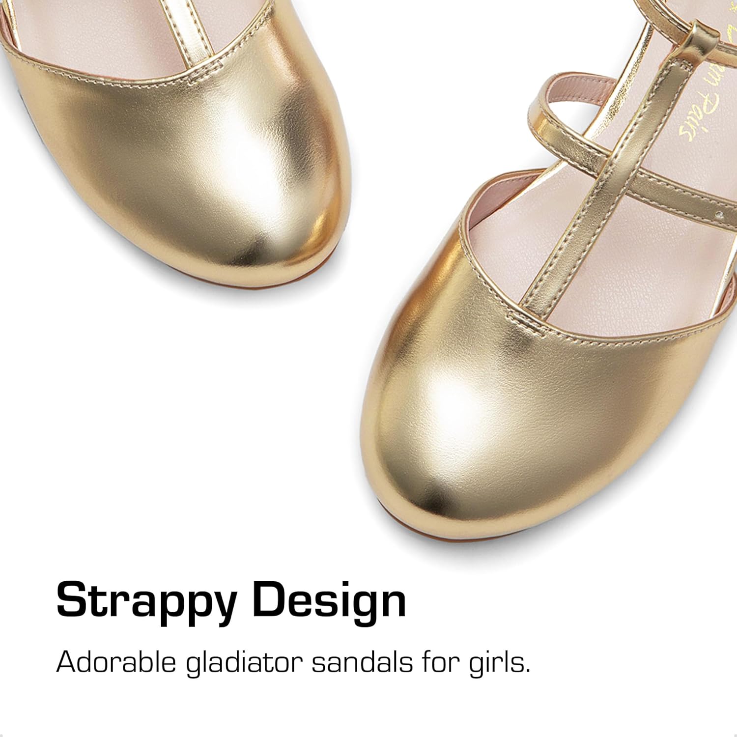 DREAM PAIRS Girls Dress Shoes Mary Jane Flats for Little Girls Party Shoes with T Strap - Image 2