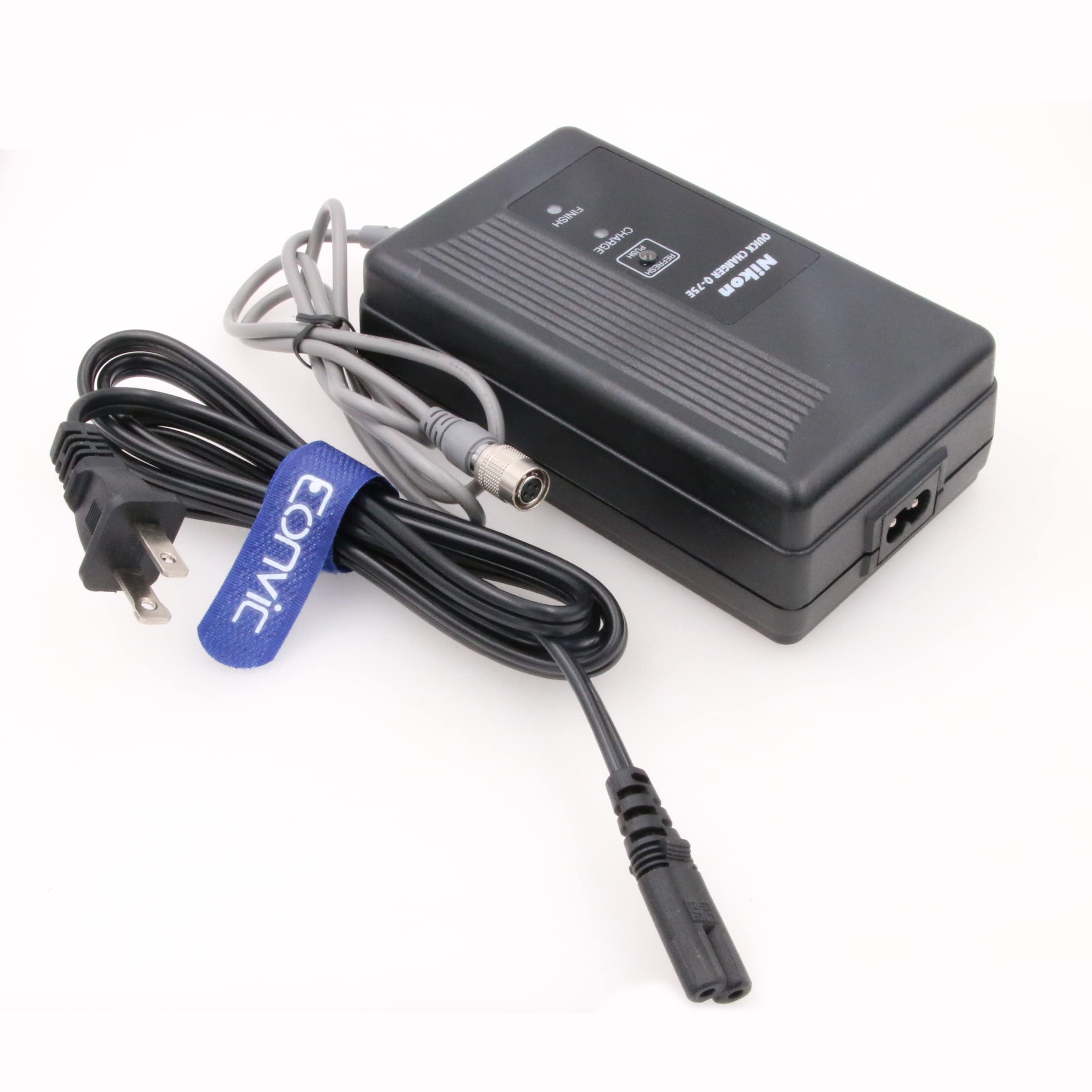 Adaptador de fuente de alimentación de 220V-240V Hirose 4 pines hembra Q-75E Q75E adaptador de corriente alterna para baterías Nikon BC-50, BC-60, BC-65, BC-70, BC-80