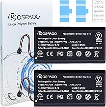 for Nintendo Switch Joy-Con Battery Replacement, Large Capacity, 600 mAh, 14% Increase, 3.7 V HAC-006 Battery, PSE Certified, Compatible with HAC-015/HAC-016 Models, Rechargeable Li-ion