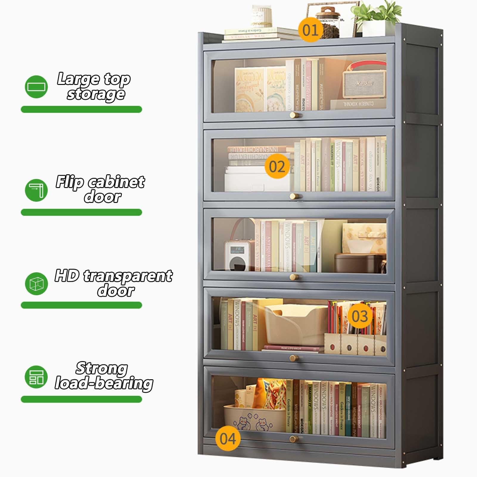 Vetrine, mobiletto da Pavimento Indipendente, vetrina per Oggetti da Collezione, Organizer per Esposizione di bagni, cucine e soggiorni, per Soggiorno, Camera da Letto, Ufficio Domestico (co