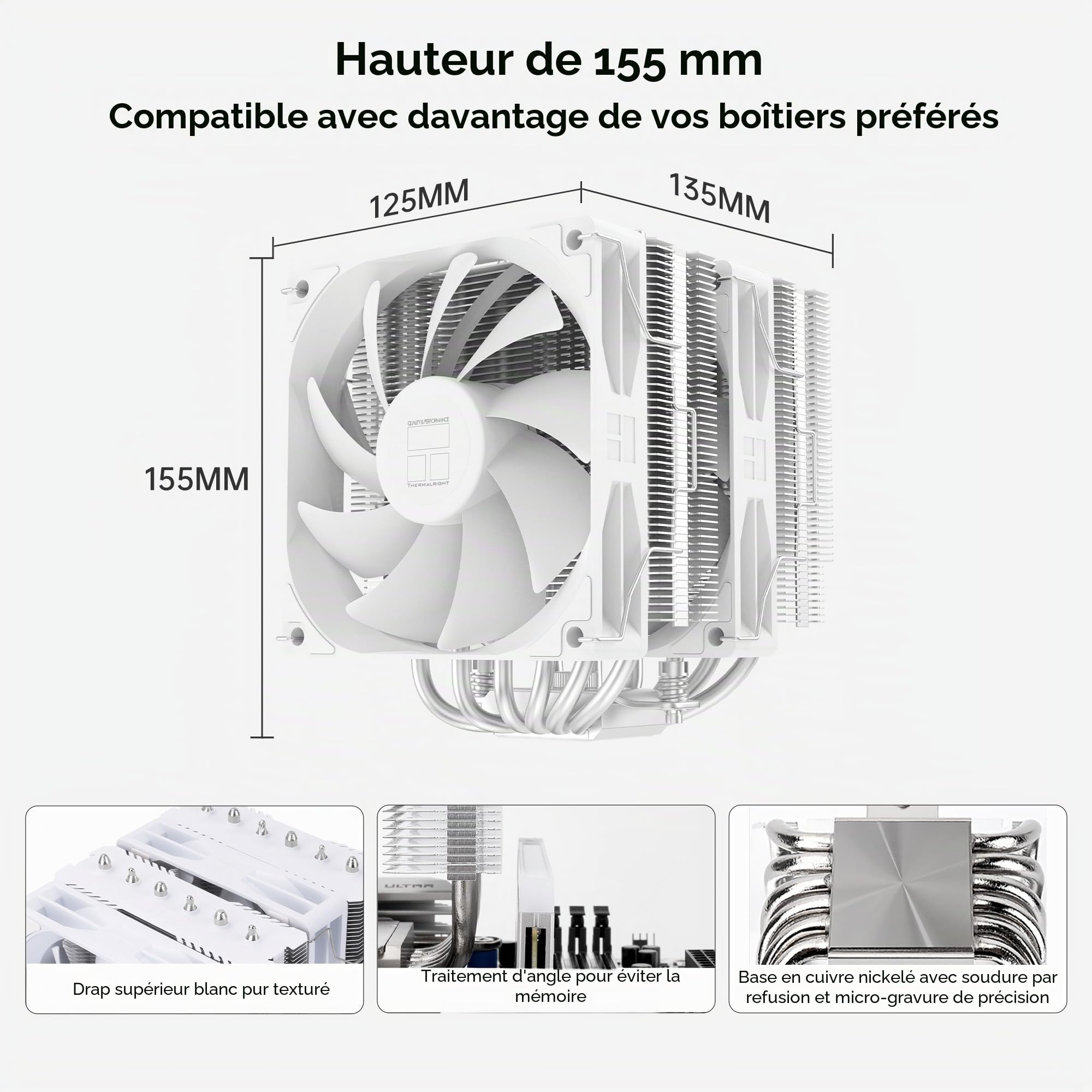 Thermalright Peerless Assassin 120 SE Blanc V2 Ventirad CPU 1850RPM