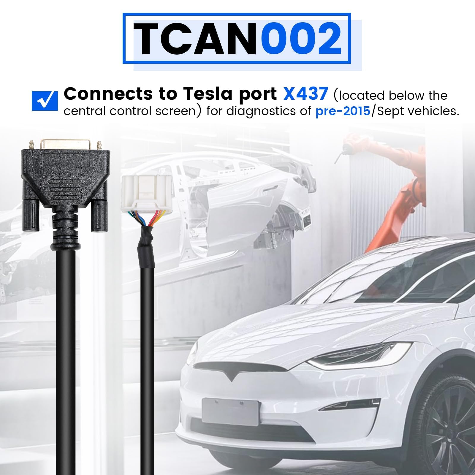 Set di cavi diagnostici per Tesla S/X, OBD2 strumenti diagnostici adattatori per tablet Autel MaxiSYS 909/919/908SPro/Elite/Elite II/Ultra