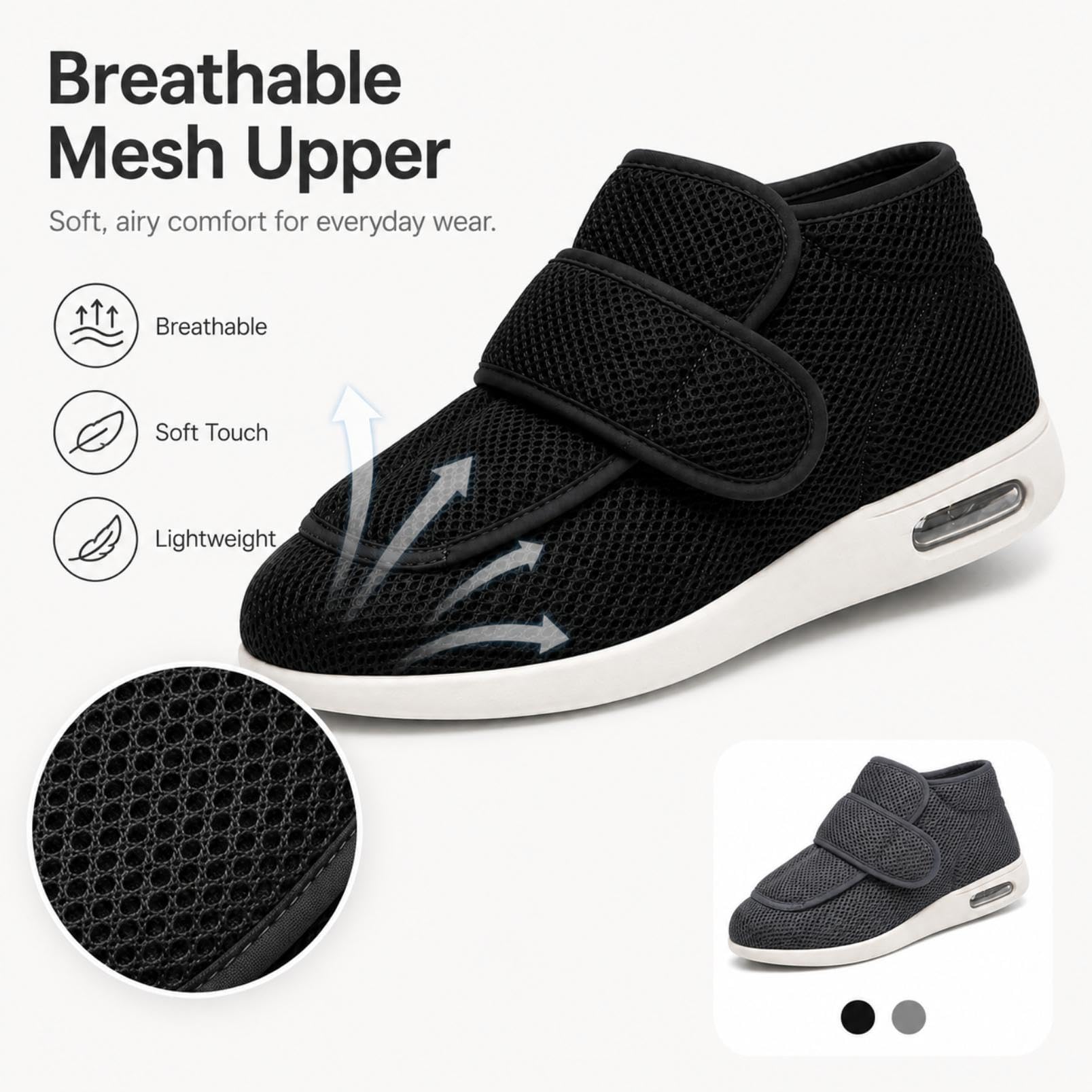 Generisch Diabetic Shoes Extra Wide Men's with Warm Lined