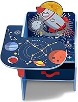 Vista 10 de Delta Children Space Adventures - Escritorio con silla y compartimento de almacenamiento, para artes y manualidades, merienda, educación en casa