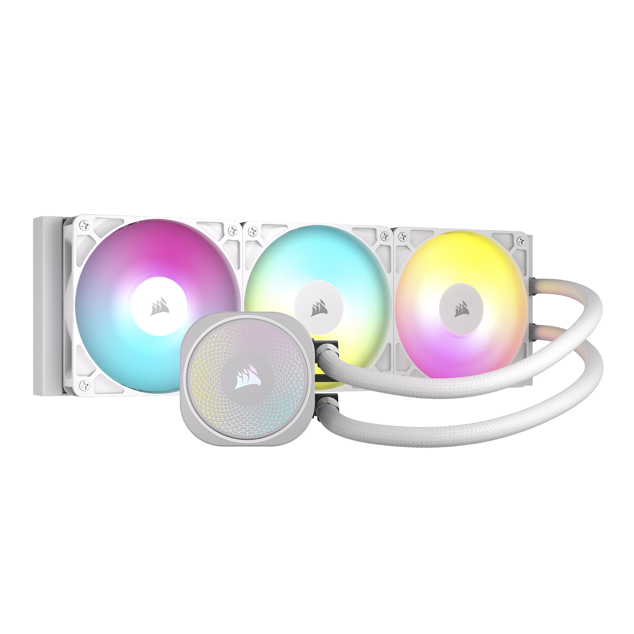 CORSAIR NAUTILUS 360 RS ARGB Raffreddatore CPU a Liquido – 360mm AIO – Connessione Diretta alla Scheda Madre – Intel LGA 1851/1700, AMD AM5/AM4 – 3x RS120 ARGB Ventilatori Inclusi – Bianco