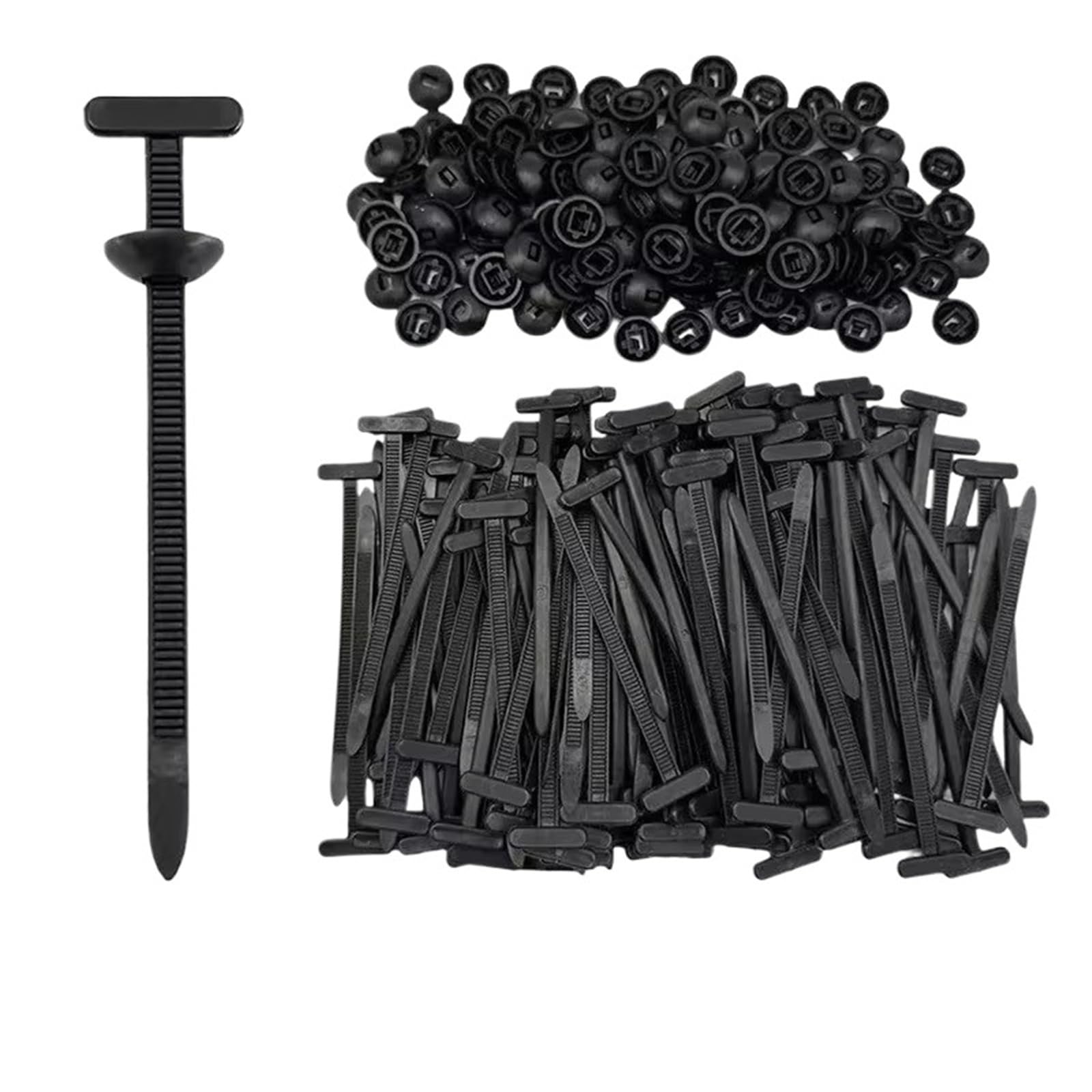 Gjgfjghk 1000 Set Zip Ties 1000-100Set Self-Locking Universal Nylon Cable Tie Buckle Heavy Duty Zip Ties With Pin & Button Car Daily Repair Fastening Strap Long Cable Ties(1000 Set)