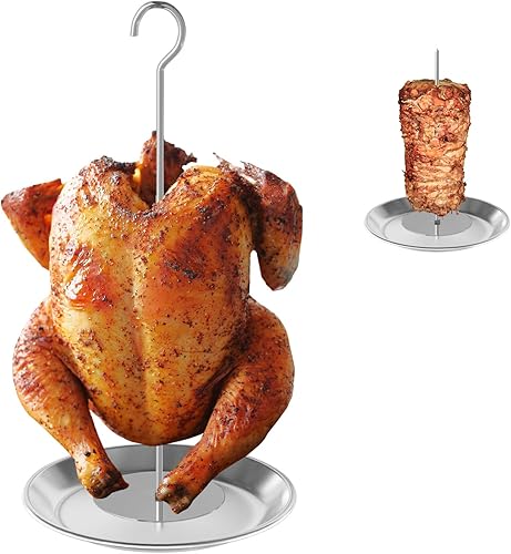 Miniatura 1 de Al Pastor - Brocheta vertical con colgador y base para Trompo para Tacos Al Pastor, soporte brasileño Shawarma, Kebab Doner, soporte vertical para