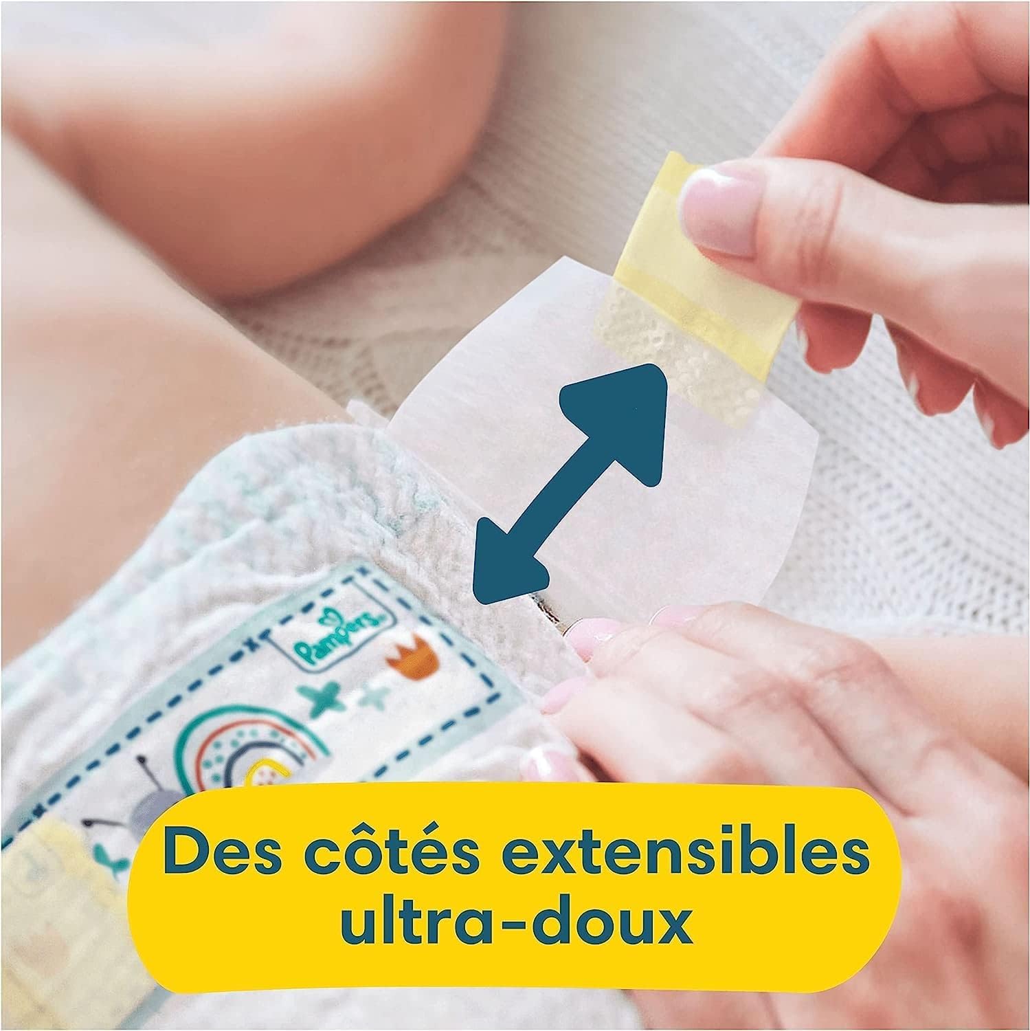 Pack Duo Pampers Premium Protection Taped, Taille 2 (240 couches) et Taille 3 (204 couches)