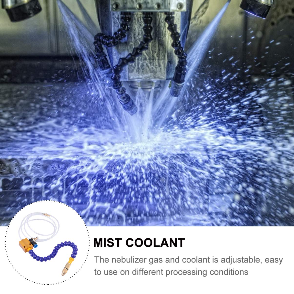 VILLCASE Système De Pulvérisation De Refroidissement Pour Machines à Graver Avec Buse Pour Fraisage Et Usinage De Métaux Céramiques Et Pierres Design Et Résistant à Usure
