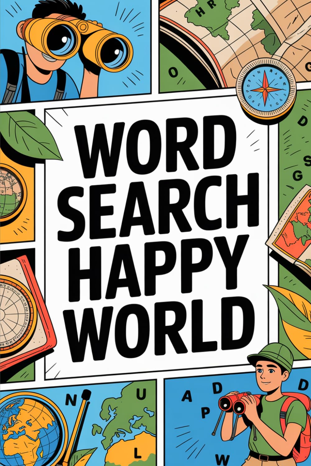 Word Search Happy World:A Fun Learning Holiday Activities