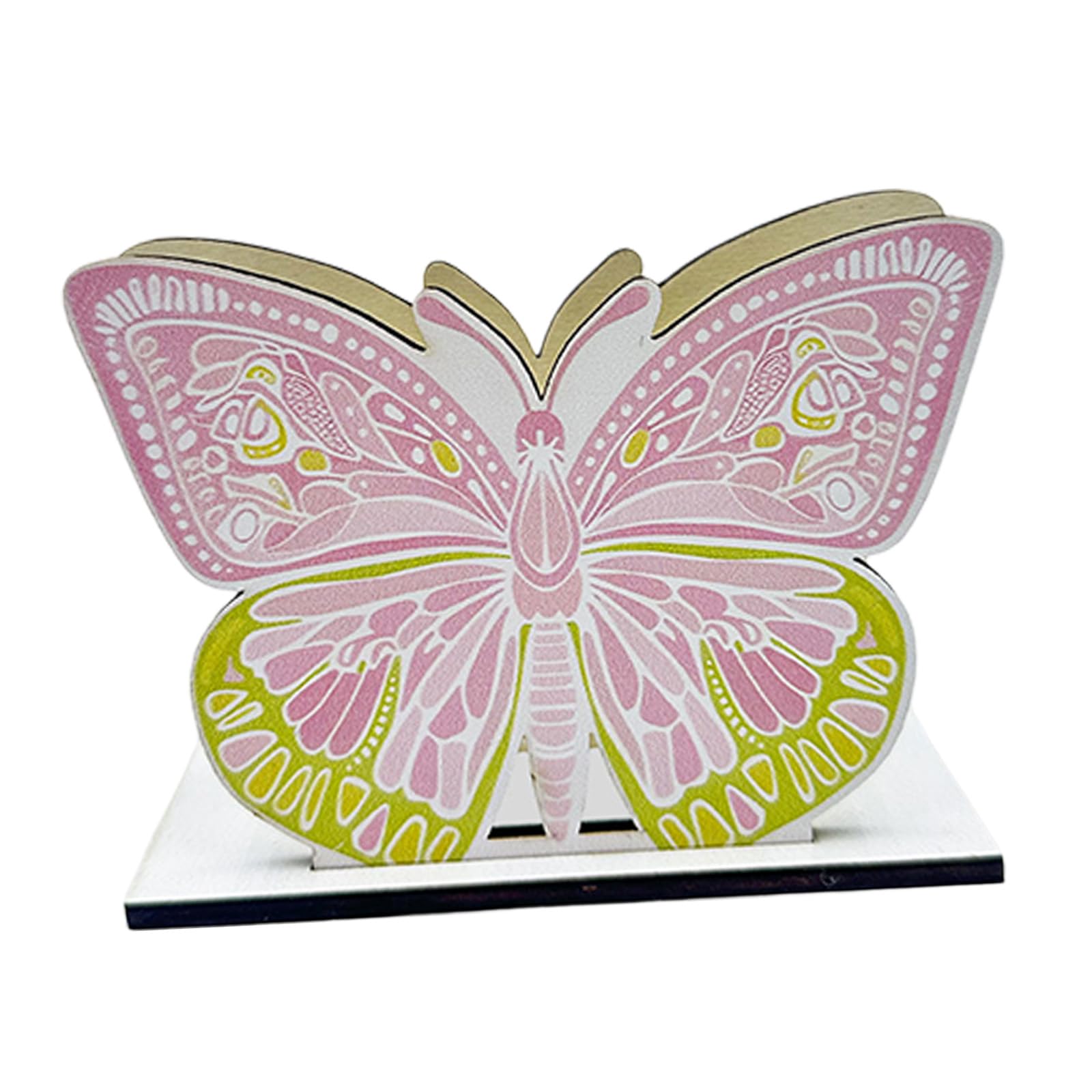 carotoe Creative Wooden Tissue Box Cover with Butterfly Design Home Kitchen Decoration Artistic Napkin Dispenser
