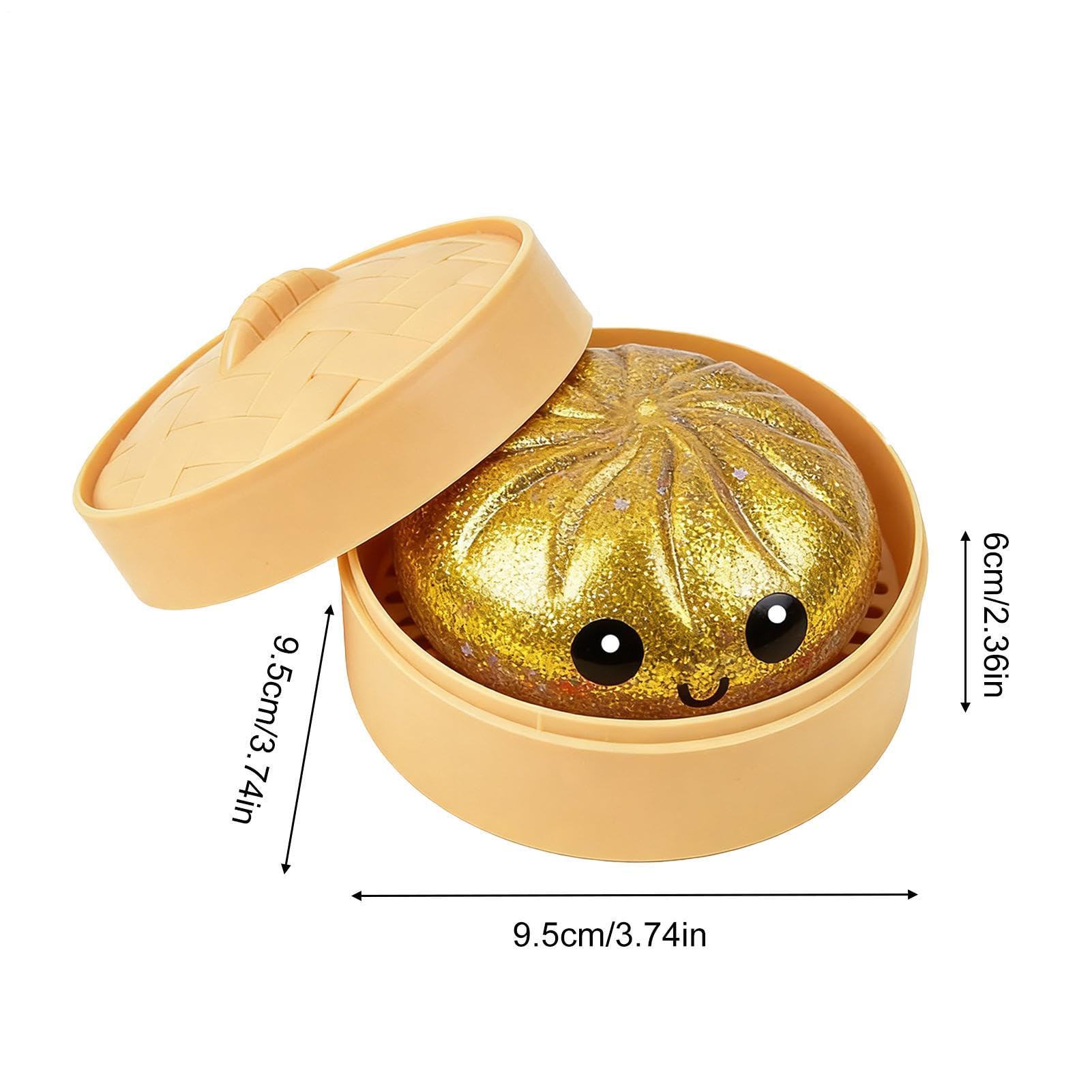 Dumpling Fidget Toy – Glitter Dumpling Sensory Fidget, Pressure Sensory Toy for Stress Relief, Fun Tactile Fidgets Toys for Home Office Classroom, Children and Adults for Relaxation