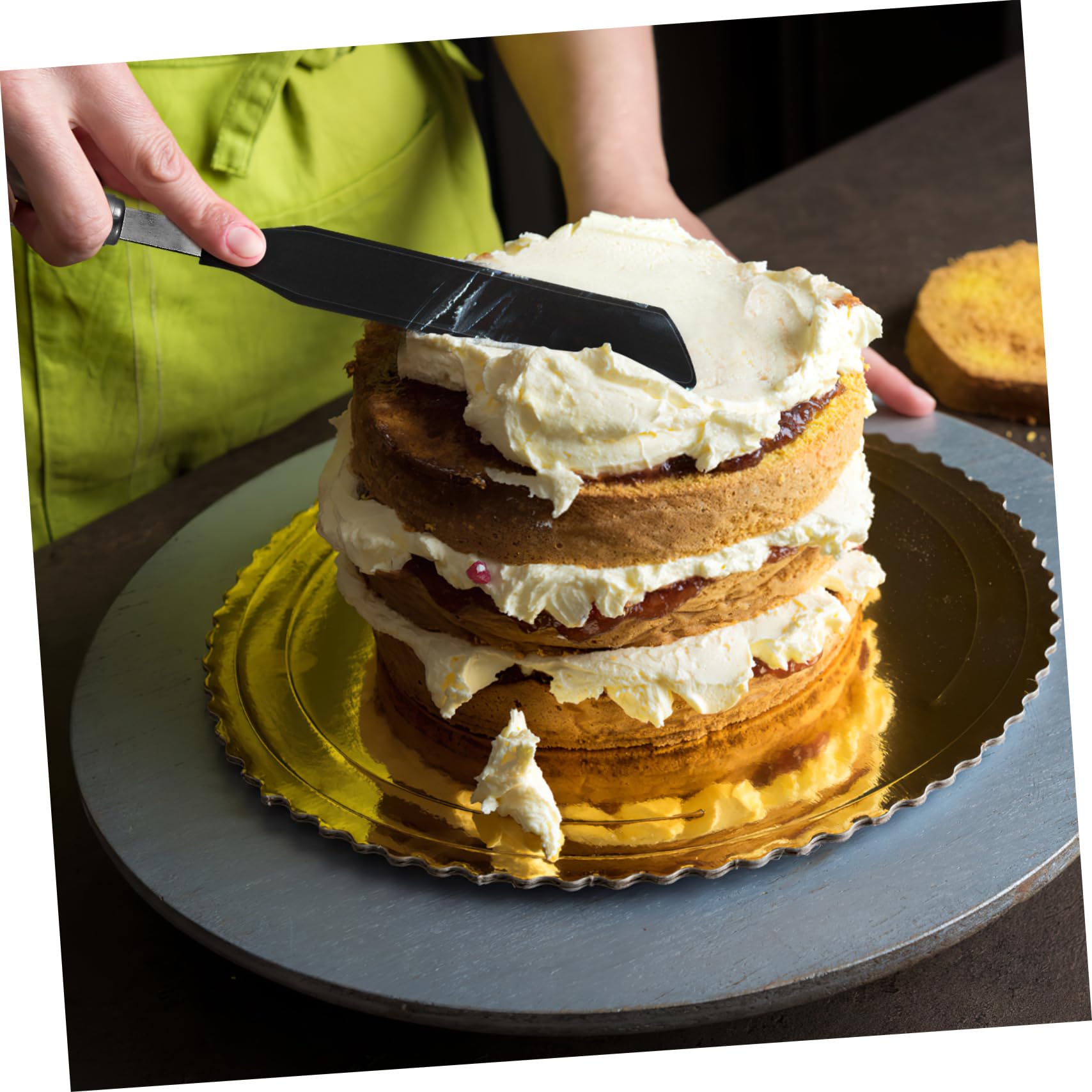 ULTECHNOVO Espátulas de Cocina Acero Inoxidable para Panqueques y Crepes, Set de Utensilios para Esparcir Crema y Alisar Pasteles, Adecuado para Uso Familiar y Repostería