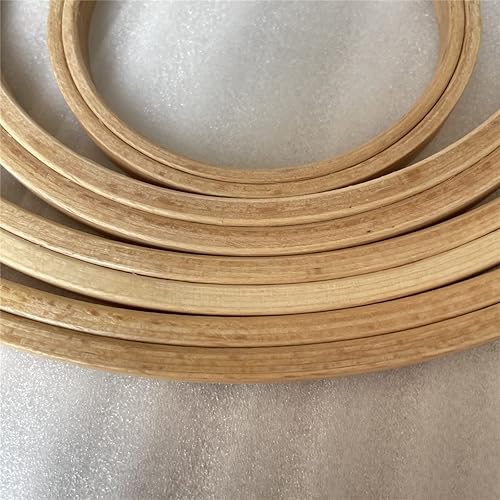 Miniatura 4 de Juego de 4 aros redondos de madera para bordar, marco de bordado de haya, de 3 a 9 pulgadas, aro de punto de cruz, aros de marco de madera, kits de