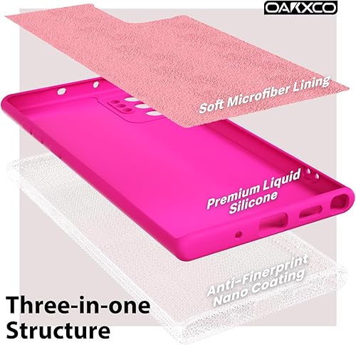 Miniatura 5 de oakxco Funda protectora mate para Samsung Galaxy Note 10 Plus de silicona líquida, color sólido brillante fluorescente, bonita funda protectora