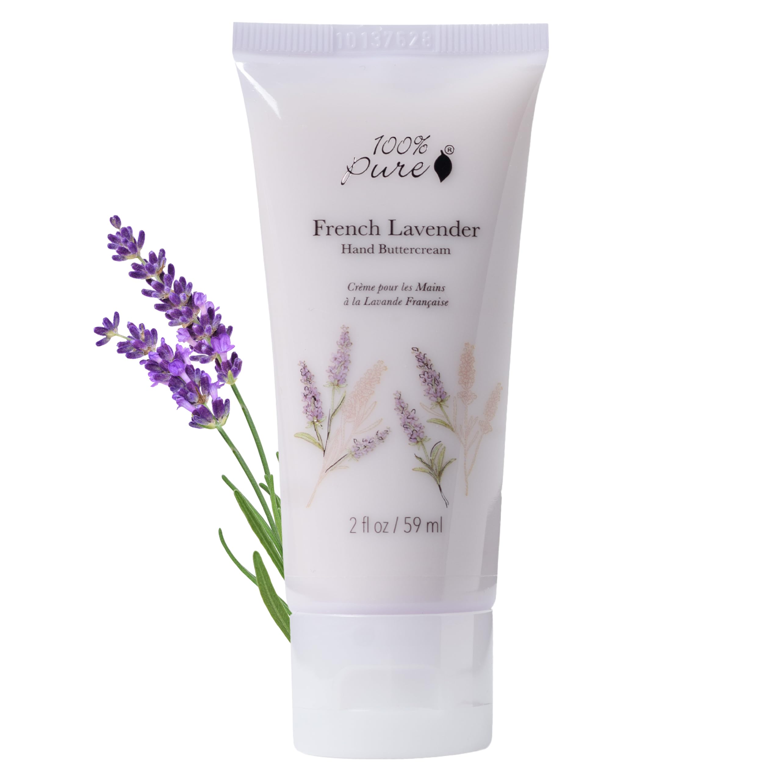 100% PURE French Lavender Hand Cream Non-Greasy Dry Skin Hand Lotion - Rich Cocoa Avocado & Shea Butter, Vitamins & Super Fruit Antioxidants - Natural