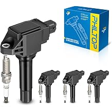 PHILTOP Ignition Coil Pack and Iridium Spark Plugs Fits for Subaru 2015-2019 Outback 2.5L, 2017-2018 Forester 2.5L, 2016-2017 Crosstrek 2.0L, 2015-2019 Legacy 2.5L, 2015 XV Crosstrek 2.0L, 4PCS UF747
