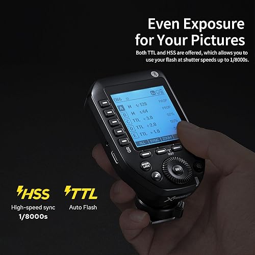 Miniatura 2 de Godox XProII-C - Disparador de flash inalámbrico para cámara Canon, versión de actualización XPro-C, 1/8000s HSS TTL Convertidor manual TCM Función