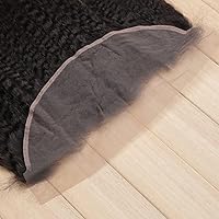 Vista 5 de Cabello humano virgen brasileño lacio 13x4 transparente encaje frontal Yaki recto oreja a oreja encaje frontal con pelo de bebé parte libre