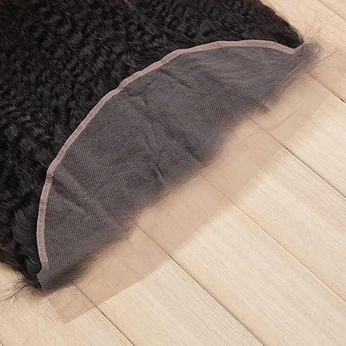 Miniatura 6 de Cabello humano virgen brasileño lacio 13x4 transparente encaje frontal Yaki recto oreja a oreja encaje frontal con pelo de bebé parte libre color