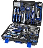 Prostormer 259-Piece Tool Kit&comma; General Household Hand Tool Set with Plastic Storage Toolbox&comma; Portable Complete Repair Tool Box for Home and Car &lpar;Blue&rpar;