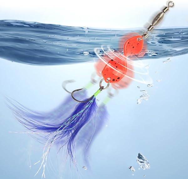 Set di 6 Esche Artificiali Spinning con Rolling Swivels Spoon Trout Area Colore Spoon Trota Resistenti All'usura Pesca Trota Lago per Spigole Trote Pesce Persico Salmoni Lucci e Granchi - 4