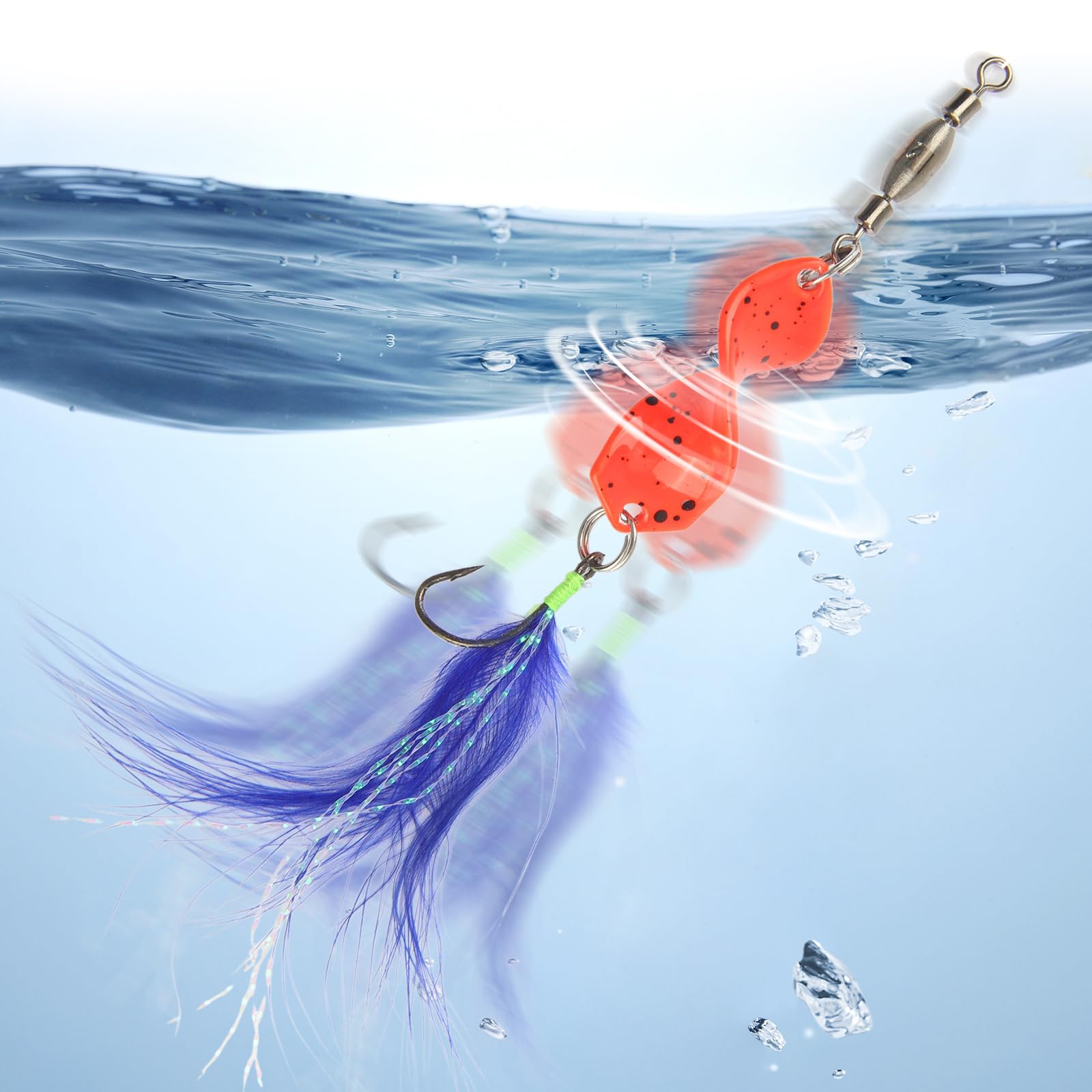 Set di 6 Esche Artificiali Spinning con Rolling Swivels Spoon Trout Area Colore Spoon Trota Resistenti All'usura Pesca Trota Lago per Spigole Trote Pesce Persico Salmoni Lucci e Granchi