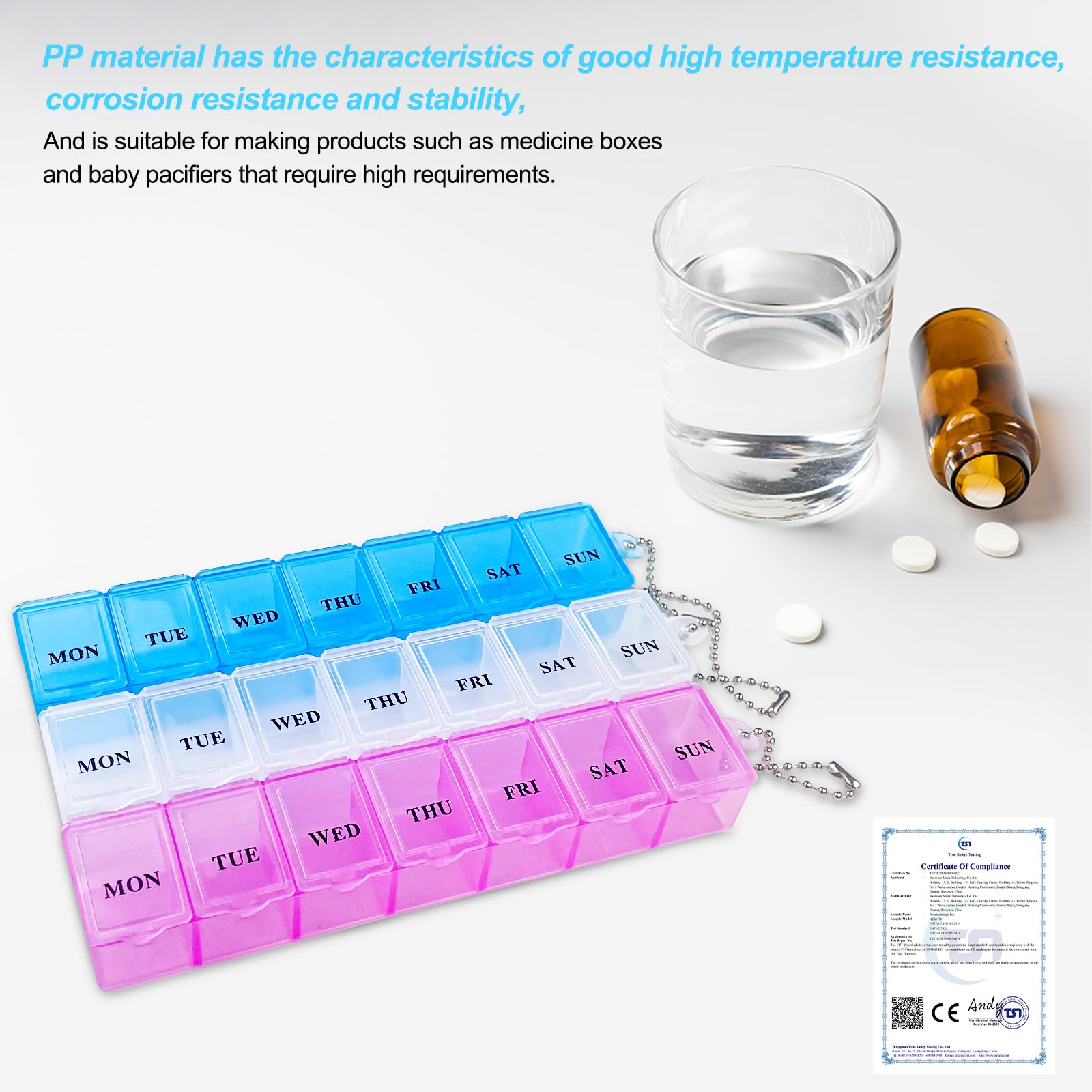 Pastillero Semanal Con 7 Compartimentos Giratorios - Organizador De Medicamentos Portátil E Impermeable, Ideal Para Viajes