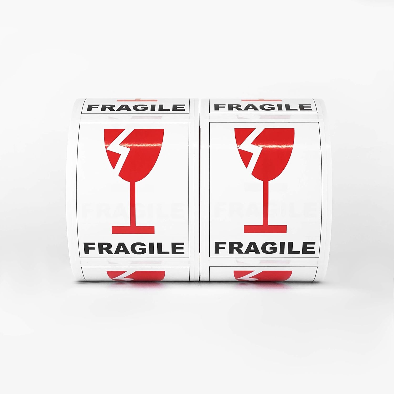 Fragile 3" x 4" Broken Glass Shipping Labels, 500 Labels