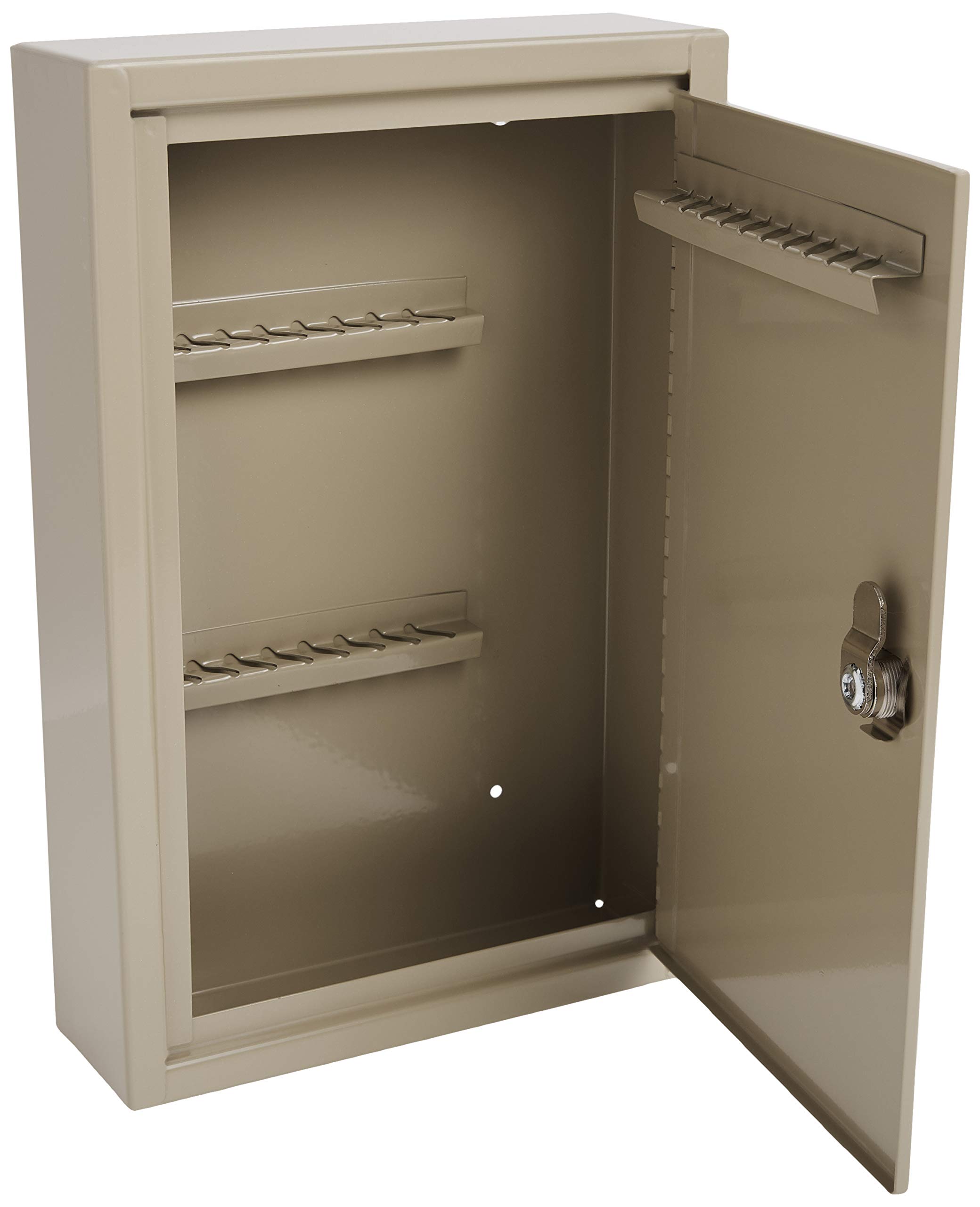 MMF Industries STEELMASTER 30-Key Uni-Tag Single-Tag Compact Steel Key Cabinet (201903003), Sand