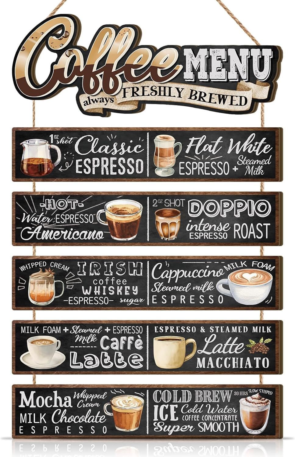 QIXCXAZ But First Coffee Sign Coffee Decor High Craftsmanship Wall Art Enhancing Kitchen Dining Room Or Bar Tea Some