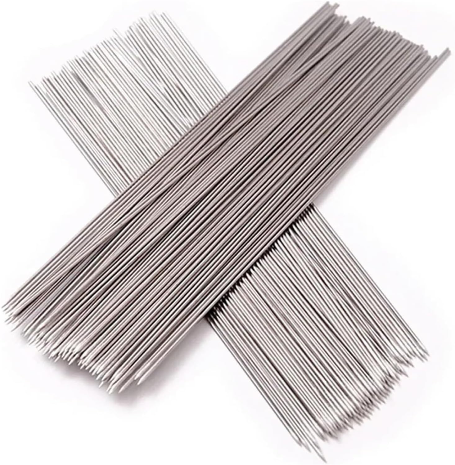 100pcs 1.85mm*38.5cm Stainless Steel Barbecue Grilling BBQ Needles Sticks Skewers