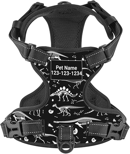 Miniatura 4 de Arnés de perro sin tirones, suave y personalizado para añadir tus fotos, chaleco arnés con nombre de mascota, número de teléfono para perros