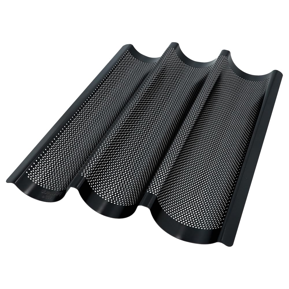 Moule à baguettes fini le pain mou avec l'acier perforé antiadhésif Birkmann 331006